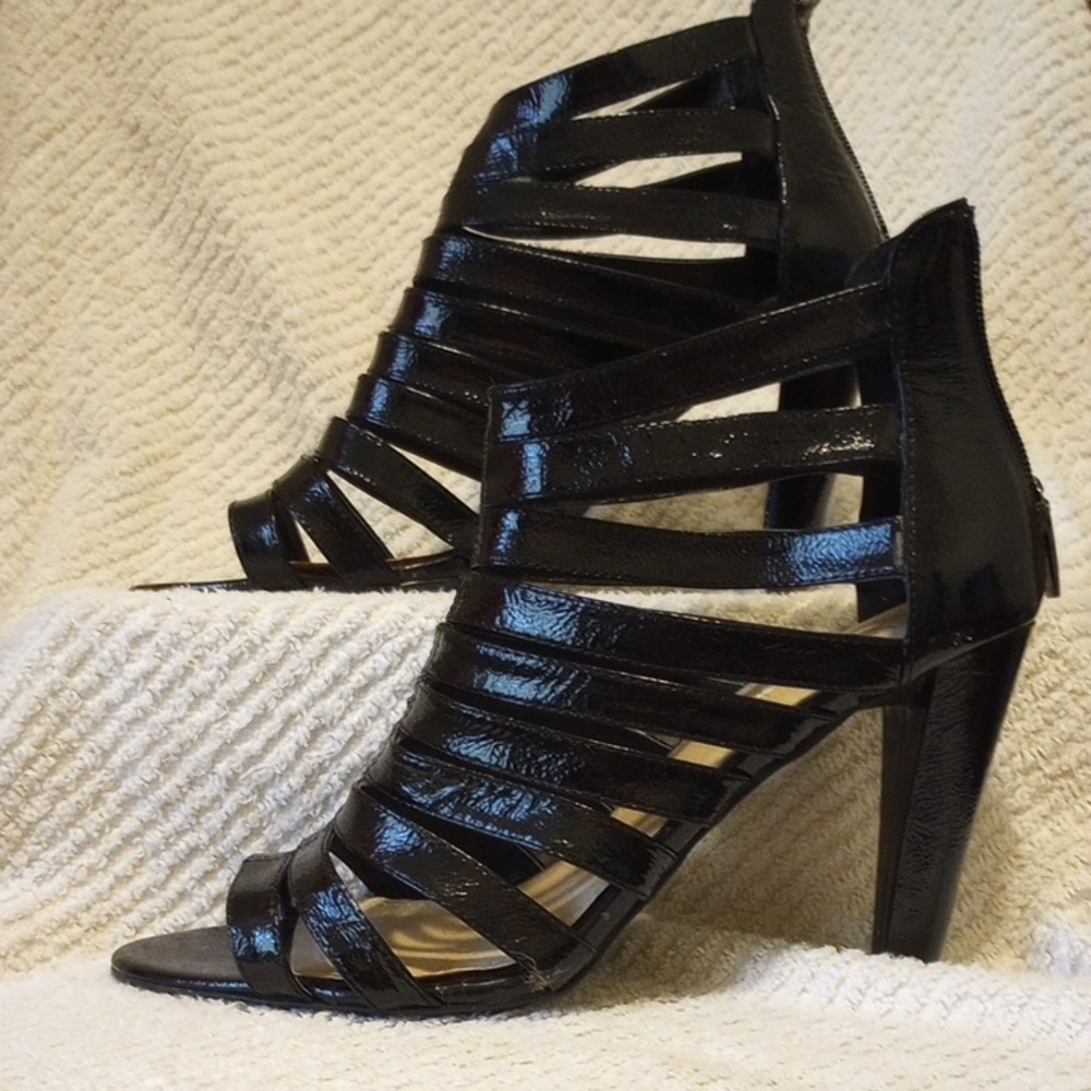 Colin Stuart Black Strappy Heels